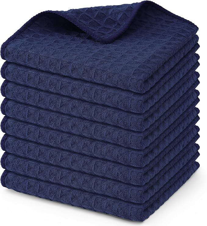 Homaxy Microfiber Waffle Weave Kitchen Dish Cloths, 12 x 12 Inch Ultra by Homaxy