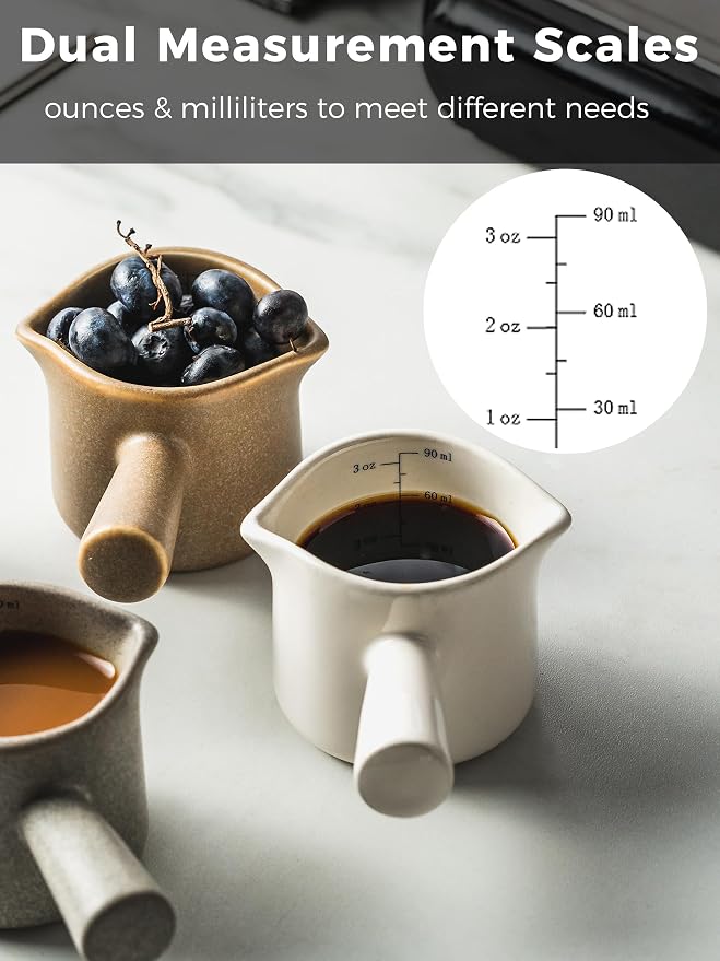 Espresso Measuring Cup, Ceramic Espresso Cup Double Spouts Expresso Shots Cup - Image 5