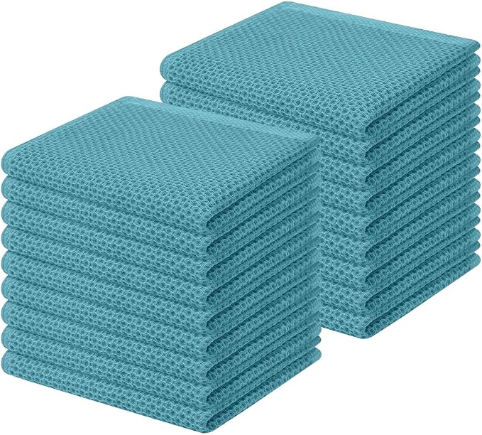 Homaxy 100% Cotton Waffle Weave Kitchen Dish Cloths, Ultra Soft Absorbent Quick by Homaxy