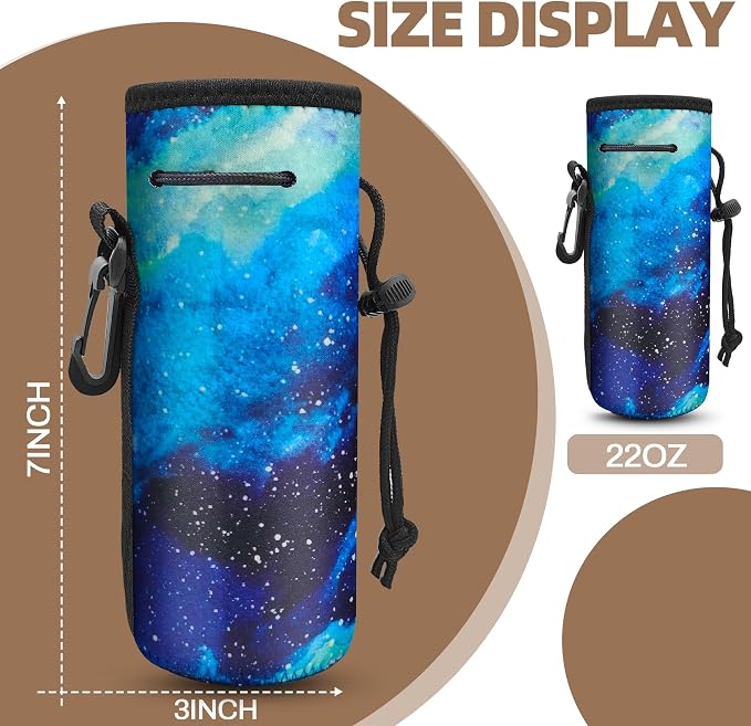 Water Bottle Carrier, Insulated Neoprene Water Gym Travel bottle Holder Bag - Image 2