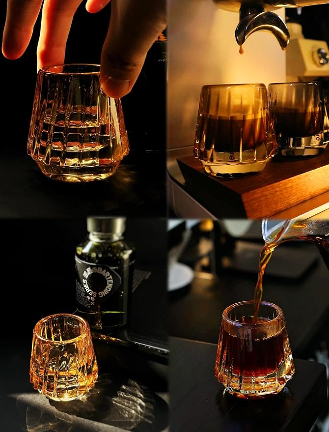 Cocinare KissCup Crystal Espresso Cup Set of 2 – 1.5oz Demitasse Cup - Image 8