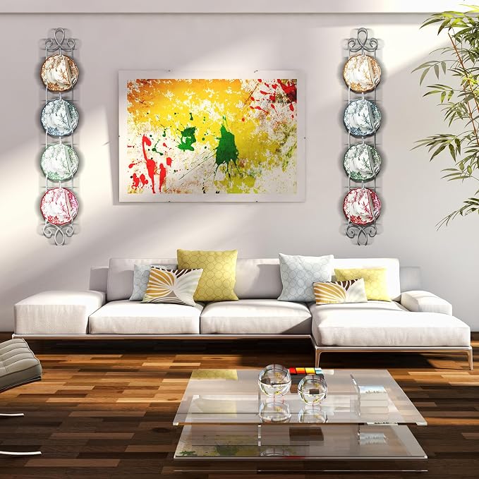 Blulu 1 Pcs Wall Mounted Tea Cup & Saucer Display Rack, 4-tier Metal Mug Holder - Image 6