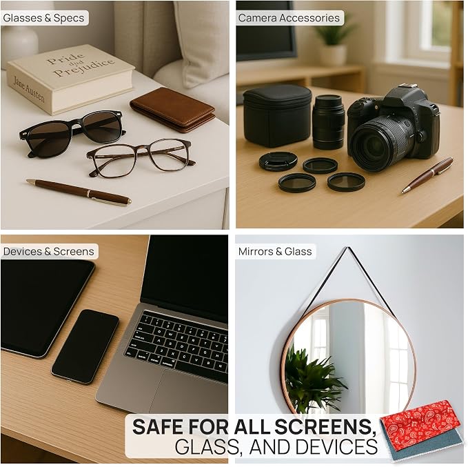 Microfiber Wholesale Quick Cloth Glasses Cleaning Cloths–8x8 Paisley Red 1-Pack - Image 6