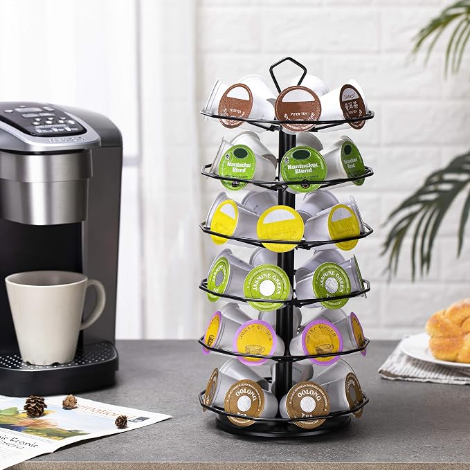 FlagShip 42 K cup Carousel for Keurig Pod Holder Stand Coffee Pod Holder for - Image 8