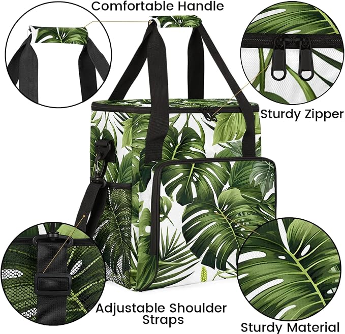 Tropical Plants Green Palms Leaf Banana Leaves Coffee Maker Carring Bag - Image 6