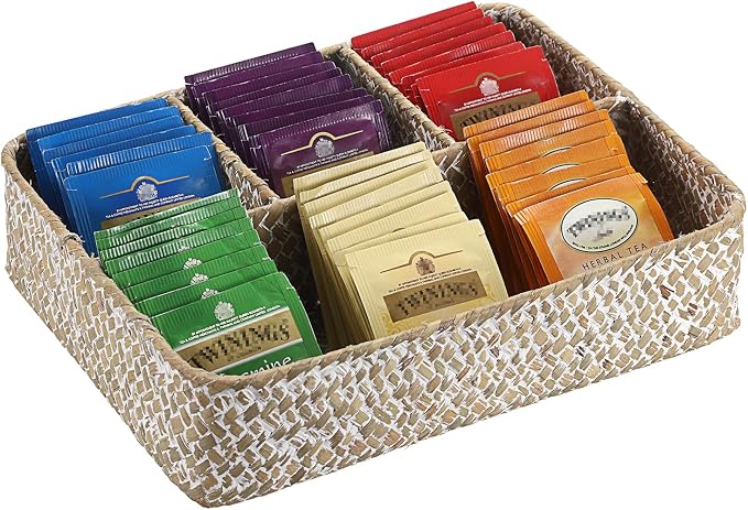 ELLDOO Tea Bag Organizer Tray, Sugar Packet Holder Coffee Pod Storage Condiment by ELLDOO