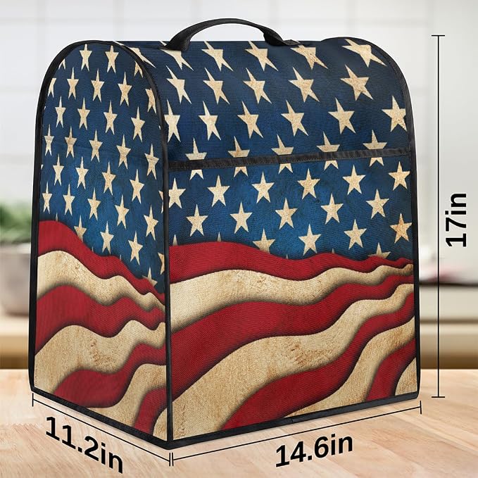 Flag Kitchen Aid Mixer Cover Compatible Stand Mixer Dust Cover | Abstract USA - Image 3