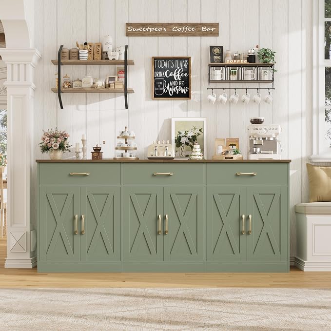 HOSTACK 71" Large Sideboard Buffet Cabinet - Image 2