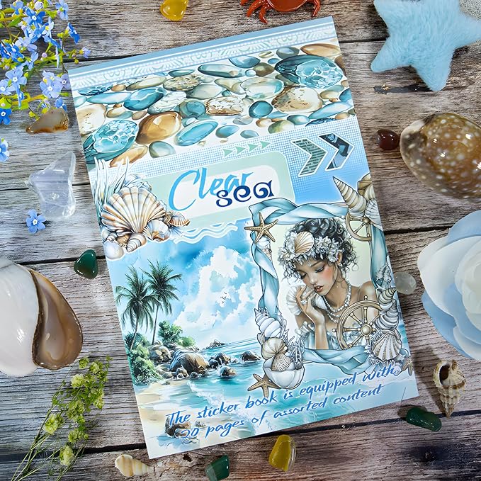 Snycler Clear Sea Theme Sticker Scrapbooking Supplies - Image 2