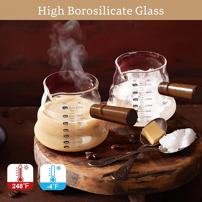 Joeyan 7 oz Glass Measuring Cup, Espresso Shot Glasses - Image 4