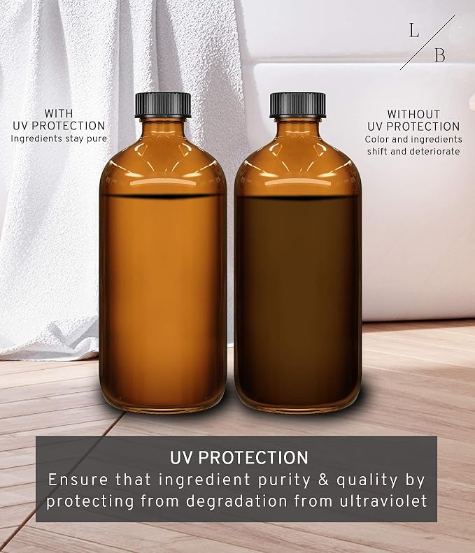 LiBa Amber Glass Spray Bottles 2 Pack, 16 oz Refillable Empty Spray Bottle - Image 8