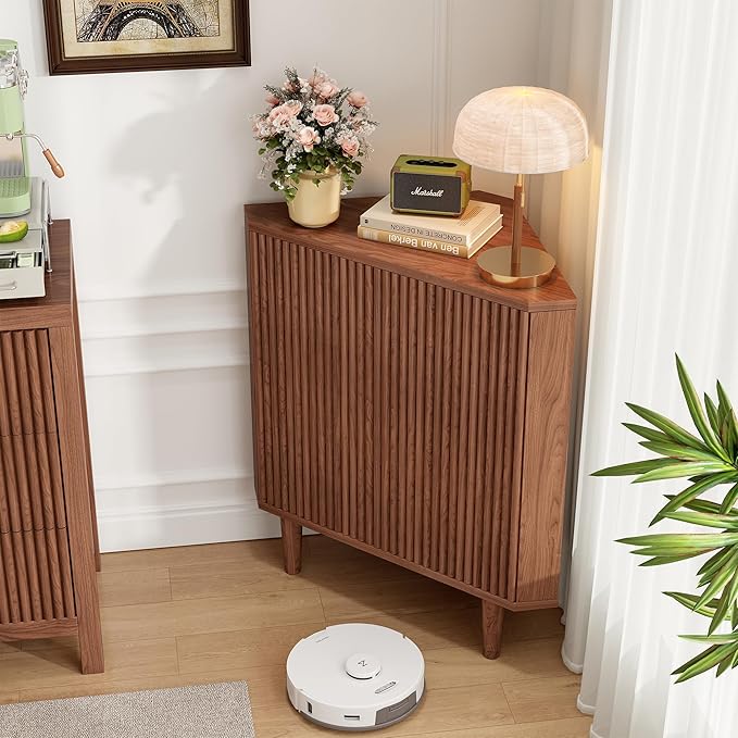 Fluted Floor Corner Kitchen Cabinet - Image 5