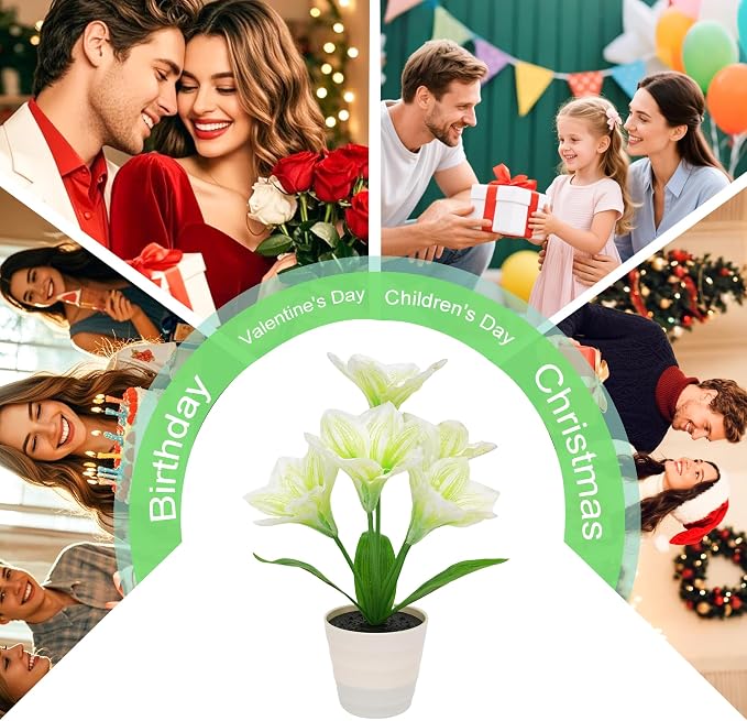 Artificial Lily Fower Lamp - Image 9