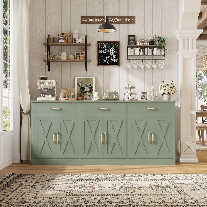 HOSTACK 71" Large Sideboard Buffet Cabinet - Image 2