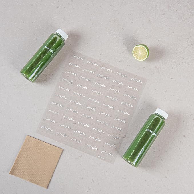 Restaurantware-1.9 x 1 Inch Green Glow Juice Bottle Labels, 100 Self-Adhesive - Image 6
