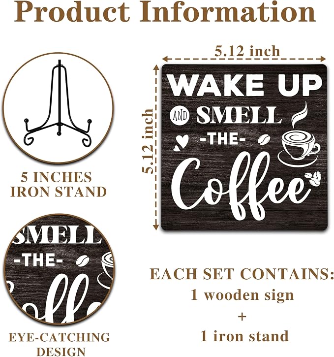Coffee Bar Sign，Cafes Bar Decor Accessories, Cafe Station Essentials, Kitchen - Image 2