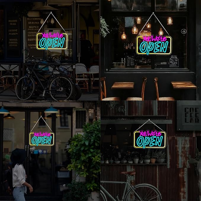 Led Neon Open Signs for Business Window Wall Door, USB Powered, Dimmable - Image 6
