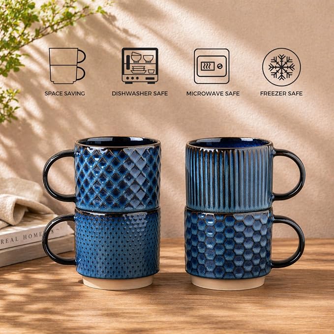 GBhome 12OZ Stackable Coffee Mugs - Image 8