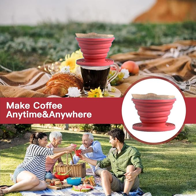 Collapsible Pour Over Coffee Dripper Set - Image 6