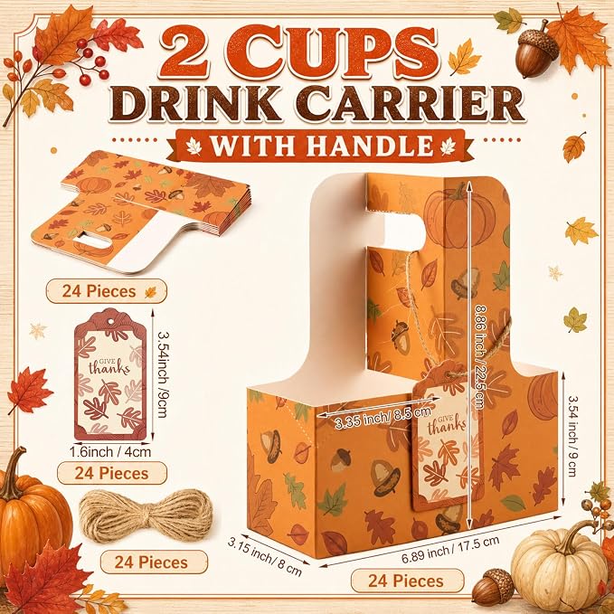 Pasimy 24 Pack 2 Cup Drink Carrier - Image 2
