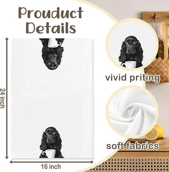 Funny Cocker Spaniel Kitchen Towels, Dog Kitchen Accessories, Dog Chef Gifts - Image 6