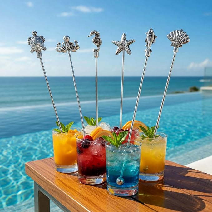 Homestia 7.5" Stainless Steel Cocktail Stirrers - Image 3