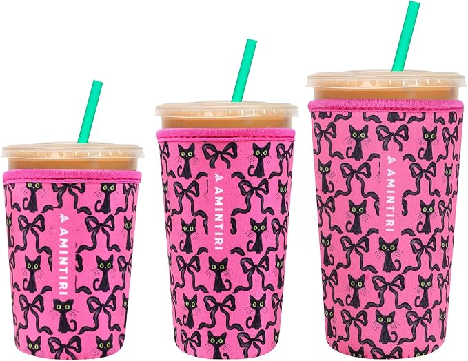 3 Pack Reusable Sleeve for Iced Coffee Cup, Coffee Neoprene Sleeve for Iced&Hot by Unknown