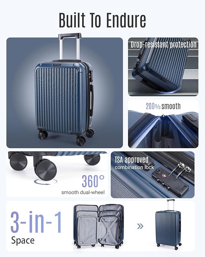 LIGHT FLIGHT 3 Piece Luggage Sets - Image 2