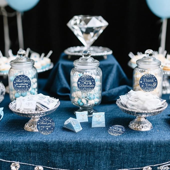 Serencatcher 80Pcs Denim and Diamonds Party Decorations, Denim and Diamonds - Image 4
