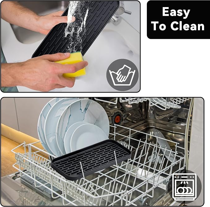 Drip Pan Compatible with Drink Dispenser, 2 Pack Silicone Tray Mat - Image 5