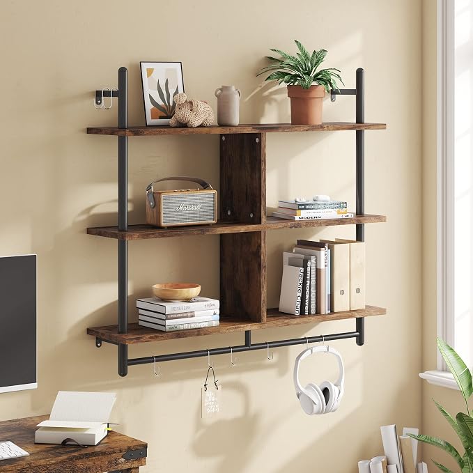 Bestier 41.5" Floating Shelves for Wall 3 Tier Kitchen Shelves Wall Mounted - Image 3