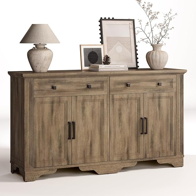 ONBRILL 55" Sideboard Buffet Cabinet, Kitchen Buffet Storage Cabinet, Large by ONBRILL