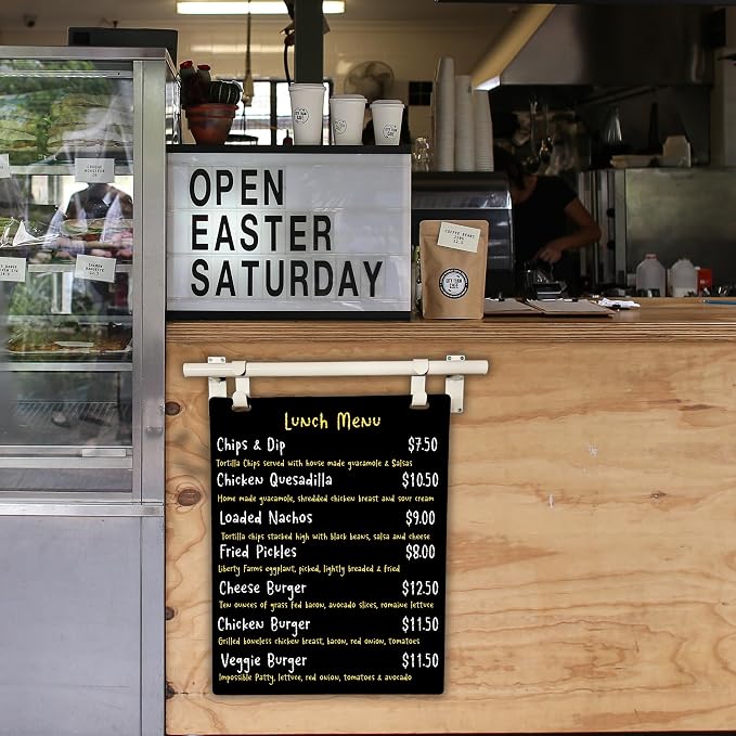 Hanging Menu Contemporary Style Chalkboard Sign, Metal Menu Display 22x28 - Image 6