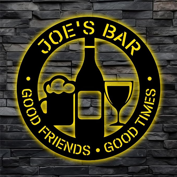 Cocktail Bar Signs, Personalized Beer Signs, Bar Décor, Man Cave Custom Gift by HAQCO-Ourproductsaredesignedtogobeyondordinarydecorativeitemsprovidingacaptivatingvisualexperienceandelevatingtheoverallbeautyofyourroom