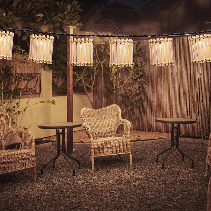 Outdoor-String-Lights-Waterproof, Bamboo Lantern String Lights - Image 9