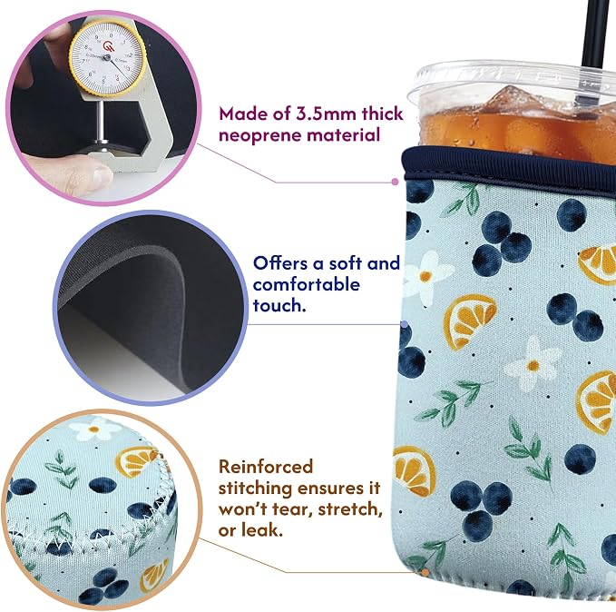Reusable Insulated Neoprene Iced Coffee Sleeve - Image 2