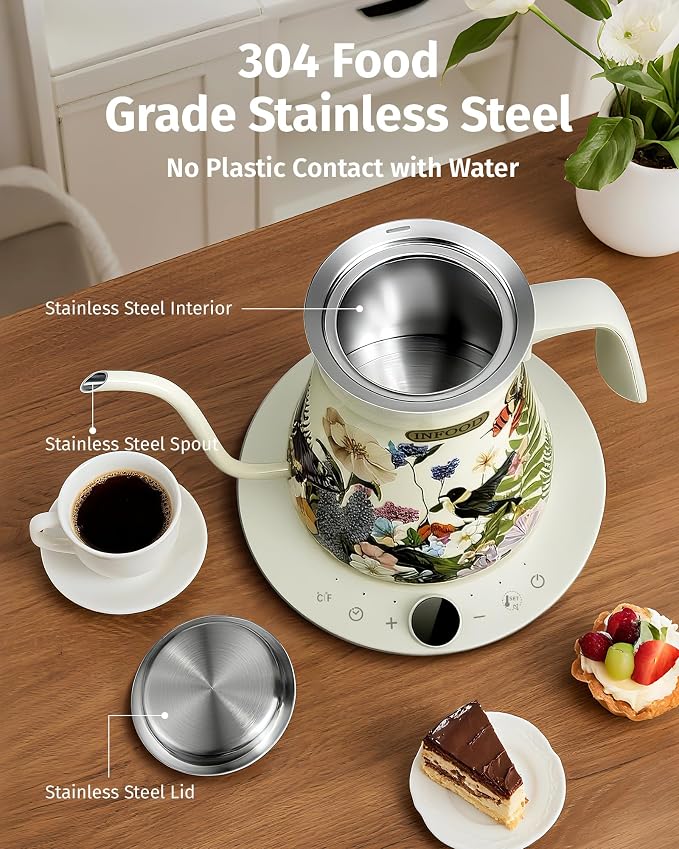 INFOOD 0.8L Gooseneck Electric Kettle, Precise Temperature Control - Image 7