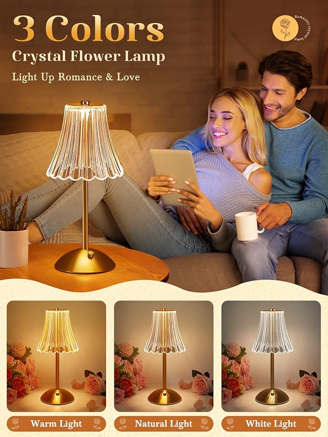 LED Table Lamp, 3200mAh Rechargeable Battery Operated, 30 Lighting Modes - Image 3