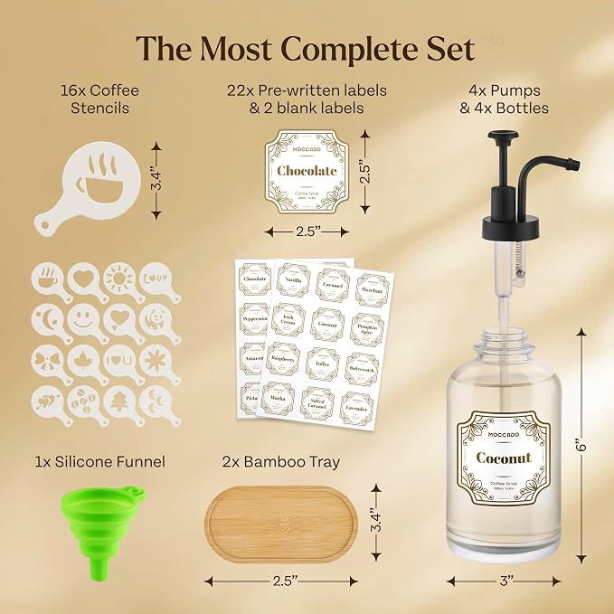 Glass Coffee Syrup Dispenser for Coffee Bar - Image 6