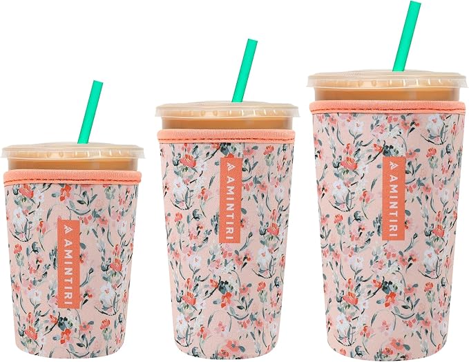 3 Pack Reusable Sleeve for Iced Coffee Cup, Coffee Neoprene Sleeve for Iced&Hot by Unknown