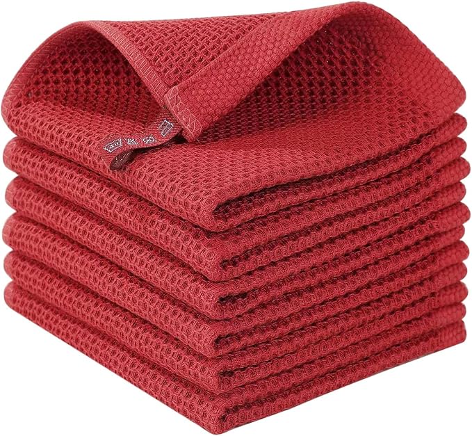 Glasses Cleaning Cloth, Washable Waffle Weave 134X134 Dish Rags by Unknown