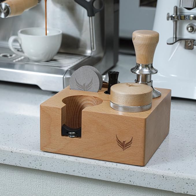 58mm Espresso Tamping Station Compact Portafilter Stand and Coffee Accessories - Image 3