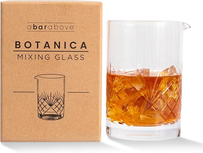 A Bar Above Cocktail Mixing Glass, Botanica Enhanced Annealed Lead-Free Crystal by ABarAbove