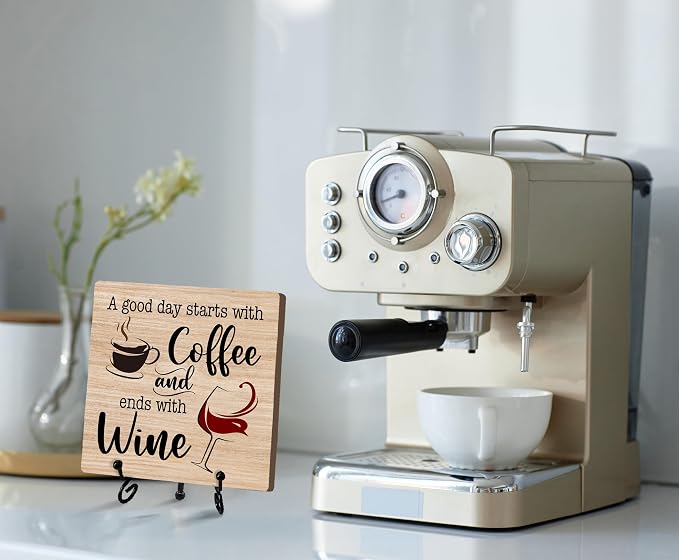 Coffee And Wine Desk Decor Sign, Rustic Wooden Sign - Image 7