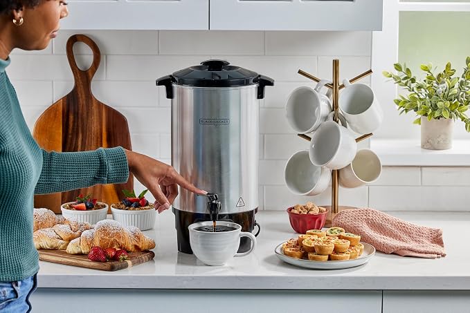 BLACK+DECKER 40 Cup Coffee Urn, Fast Brewing, Keep Warm Function, Heat - Image 7