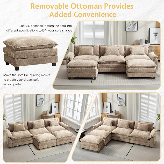 Modular Sectional Sofa, Cloud Couch - Image 3