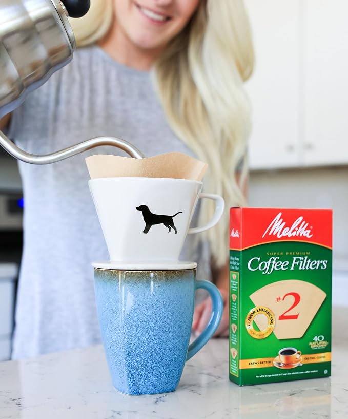 Simply Charmed Black or Golden Lab Coffee Pour Over Single Cup Ceramic Brewer - Image 4
