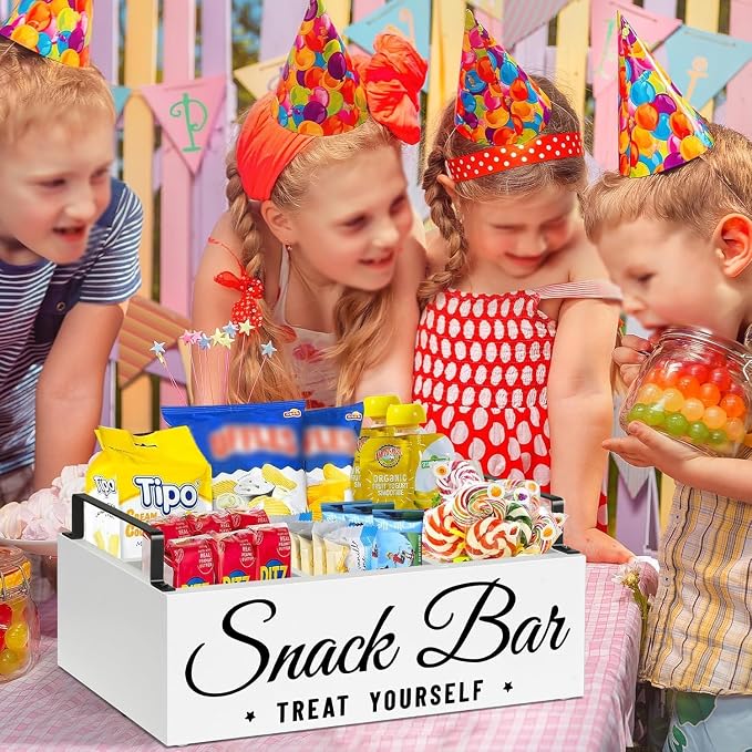 Snack Organizer for Countertop, Wood Pantry Storage Bins - Image 4