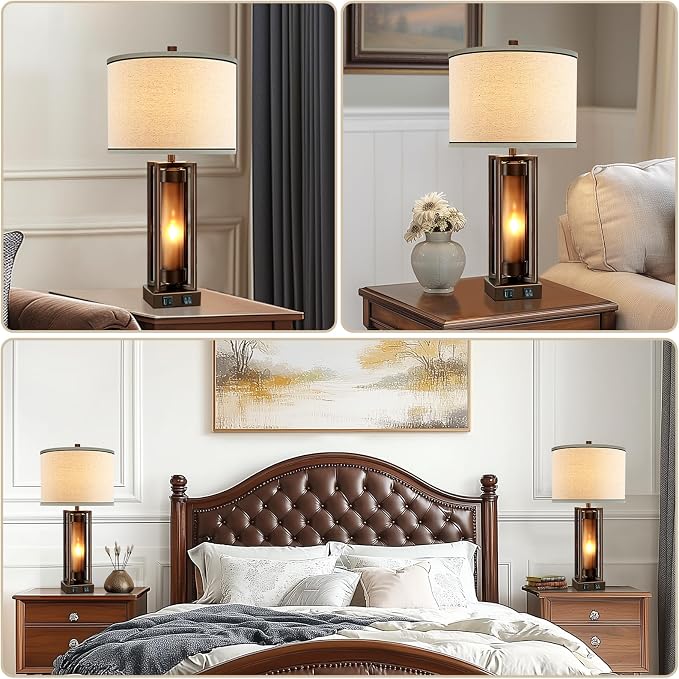 Rustic Farmhouse Table Lamps for Living Room - Image 9