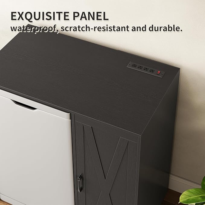 Herture Mini Fridge Cabinet - Image 5